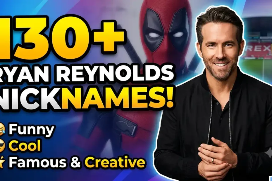 130+ Best Nicknames for Ryan Reynolds (Funny, Cool, Famous & Creative)